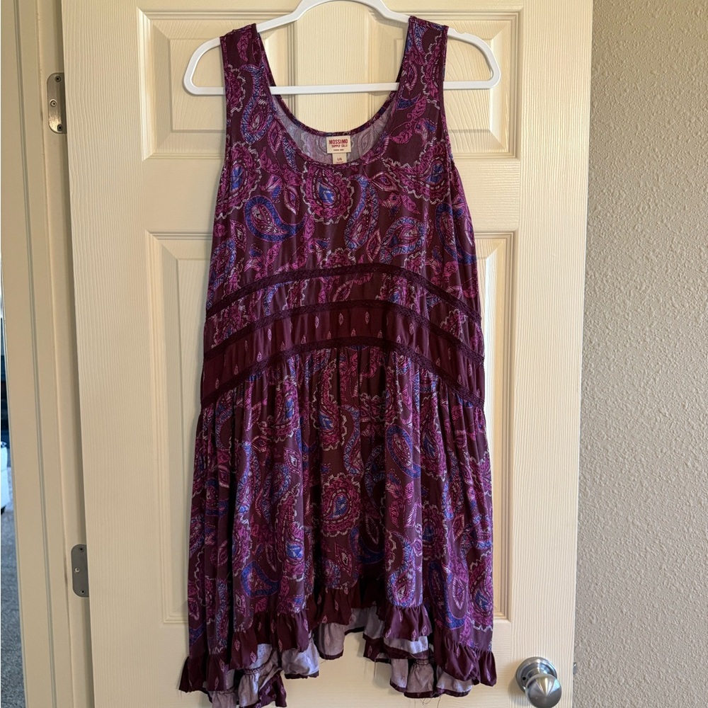 Mossimo Supply Co. Purple Paisley Dress